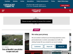 'connachttribune.ie' screenshot