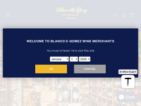 Blanco & Gomez Wine Merchants homepage screenshot
