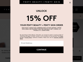 'fentybeauty.com' screenshot