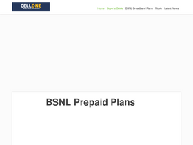 'cellone.in' screenshot