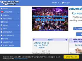 'conversationexchange.com' screenshot