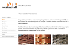 'westmetall.com' screenshot