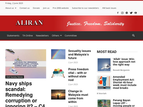 'aliran.com' screenshot