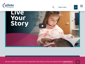 'gillettechildrens.org' screenshot