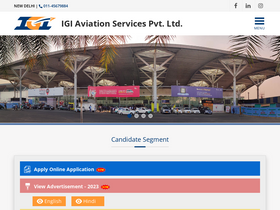 'igiaviationdelhi.com' screenshot
