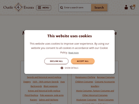 'outfit4events.com' screenshot