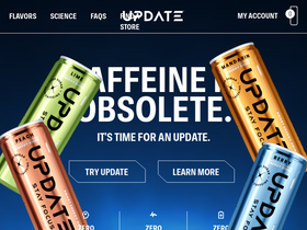 Update Energy Drink website screenshot