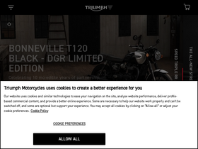 'triumphmotorcycles.co.uk' screenshot