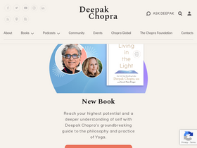 'deepakchopra.com' screenshot