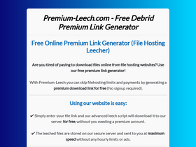 'premium-leech.com' screenshot