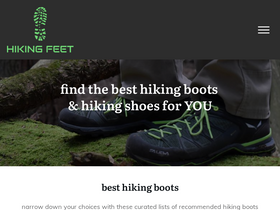 'hikingfeet.com' screenshot