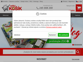 'velkykosik.cz' screenshot