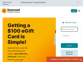 'suncoastcreditunion.com' screenshot