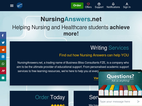'nursinganswers.net' screenshot