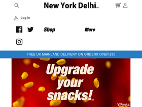 New York Delhi homepage screenshot