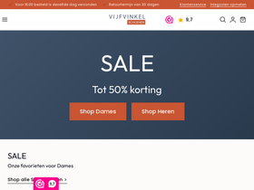 vijfvinkelschoenen.nl homepage screenshot
