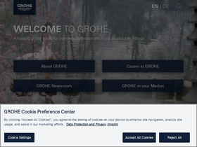 'grohe.com' screenshot