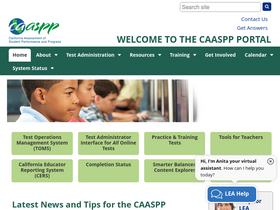 'caaspp.org' screenshot