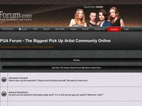 'pick-up-artist-forum.com' screenshot