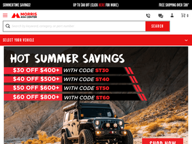 'morris4x4center.com' screenshot