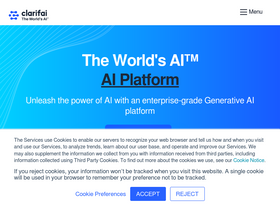 'clarifai.com' screenshot
