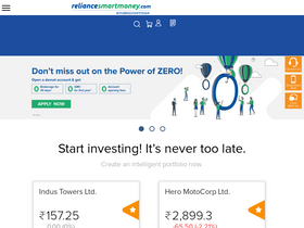 'reliancesmartmoney.com' screenshot