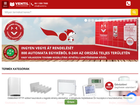 'ventil.hu' screenshot
