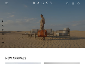 Bagsy homepage screenshot