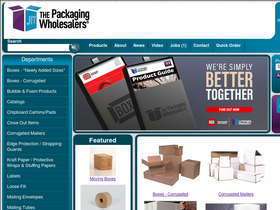 'packagingwholesalers.com' screenshot