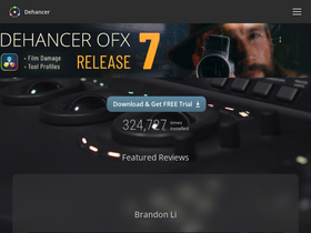 'dehancer.com' screenshot