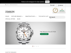 'zimsonwatches.com' screenshot