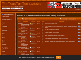 'tabletoptournaments.net' screenshot