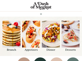 'adashofmegnut.com' screenshot