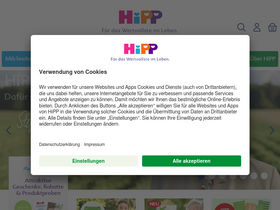 'hipp.de' screenshot