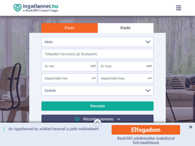 'ingatlannet.hu' screenshot