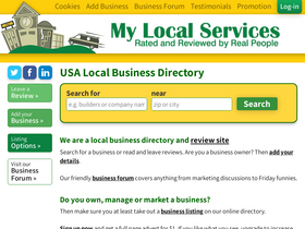 'mylocalservices.com' screenshot