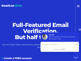 'emaillistverify.com' screenshot
