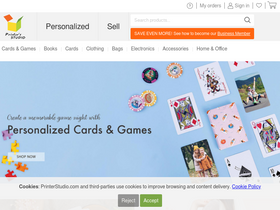 'printerstudio.com' screenshot