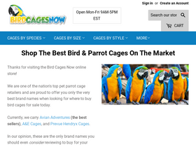 'birdcagesnow.com' screenshot