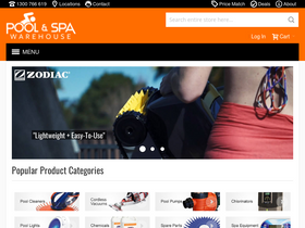 'poolandspawarehouse.com.au' screenshot