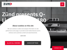 'zund.com' screenshot