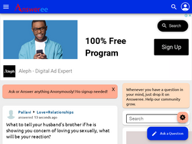'answeree.com' screenshot
