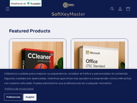 Softkeymaster homepage screenshot