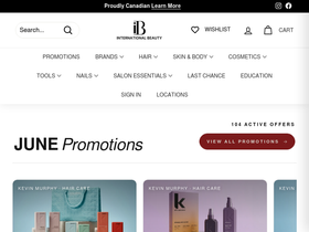 internationalbeauty.ca homepage screenshot