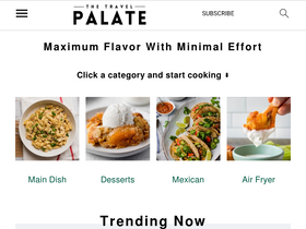 'thetravelpalate.com' screenshot