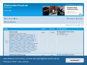 'elektroroller-forum.de' screenshot