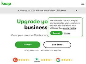 'keap.com' screenshot
