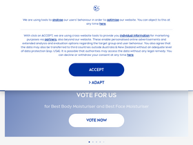 'nivea.com.au' screenshot