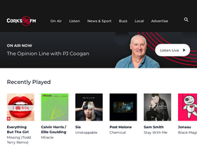 '96fm.ie' screenshot