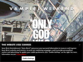 'vampireweekend.com' screenshot